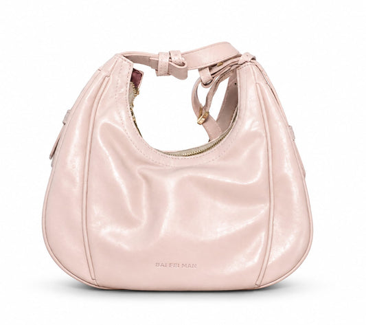 Trendy Blush Pink Slouchy Hobo Shoulder Bag