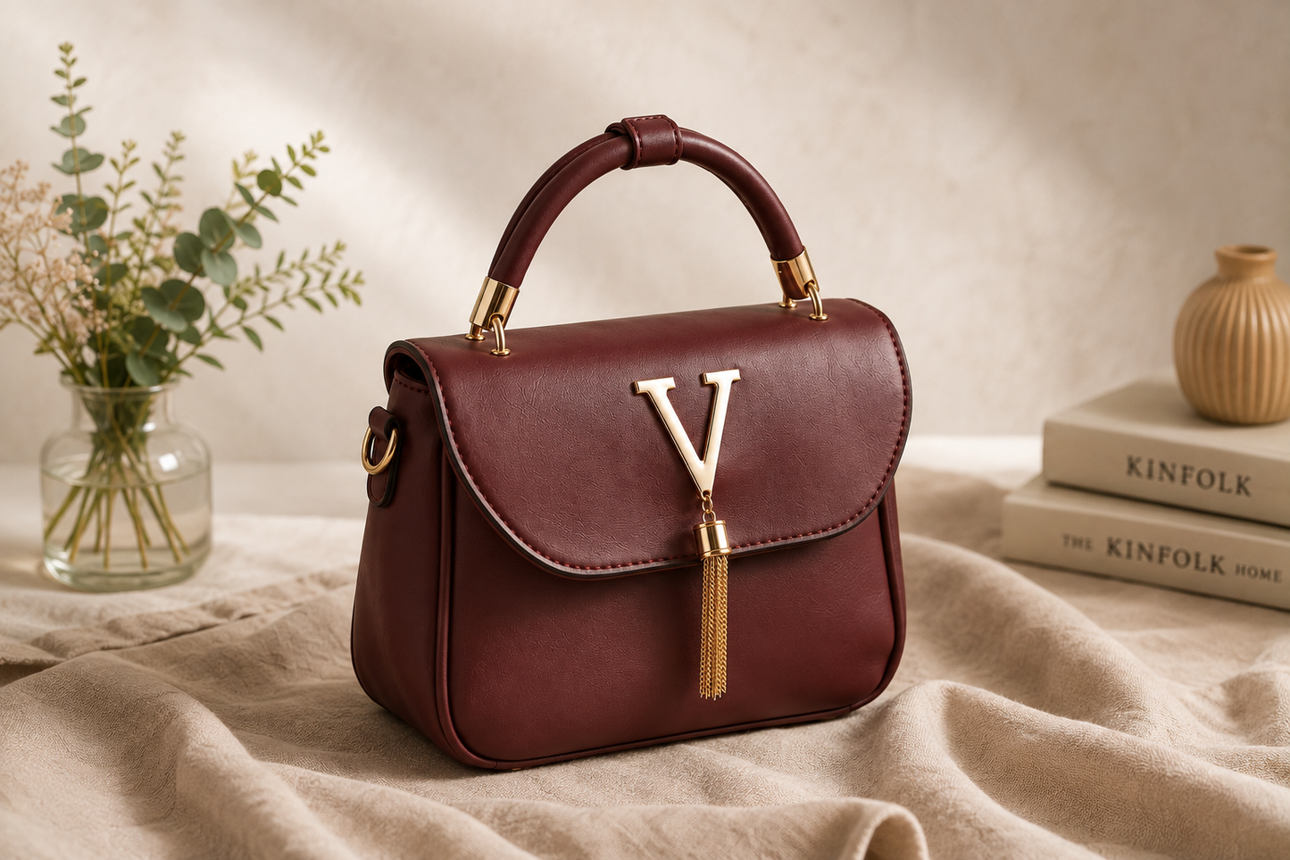 Maroon Muse Satchel