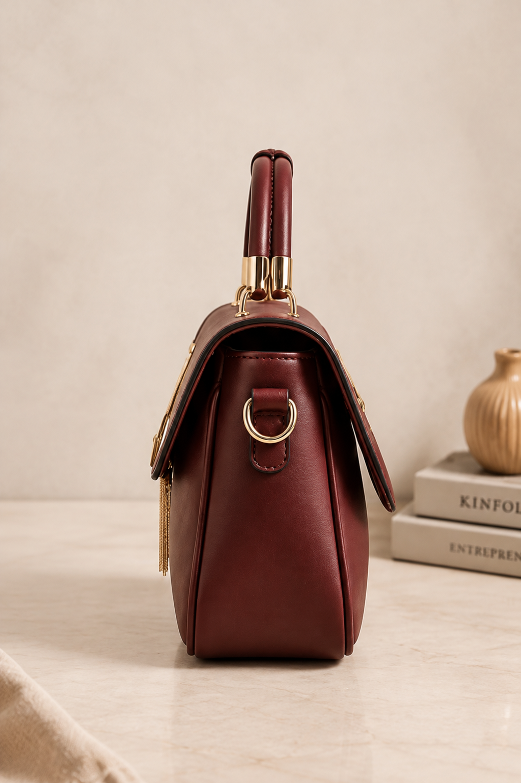 Maroon Muse Satchel